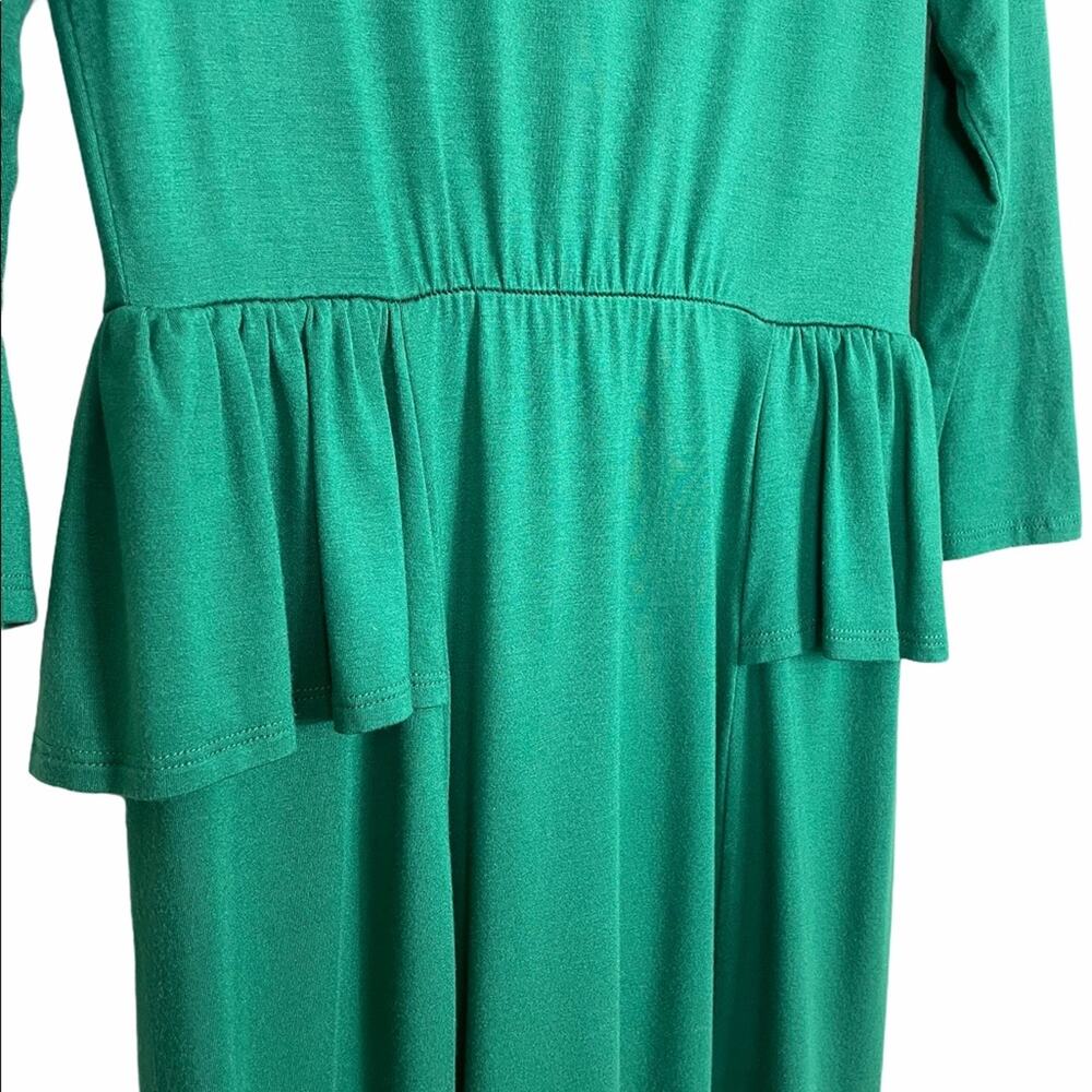 RACHEL PALLY Modal Peplum Midi Dress Green Women's Small - Picture 4 of 9